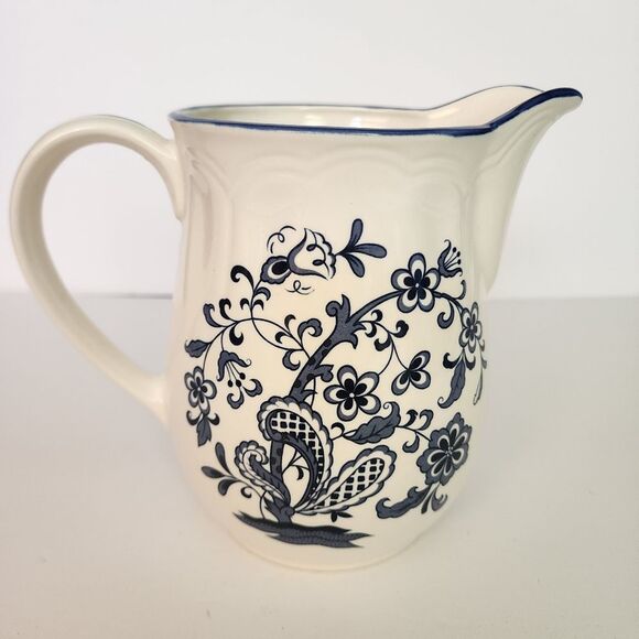 Baker Hart & Stuart Blue Garden Pitcher - Picture 1 of 8